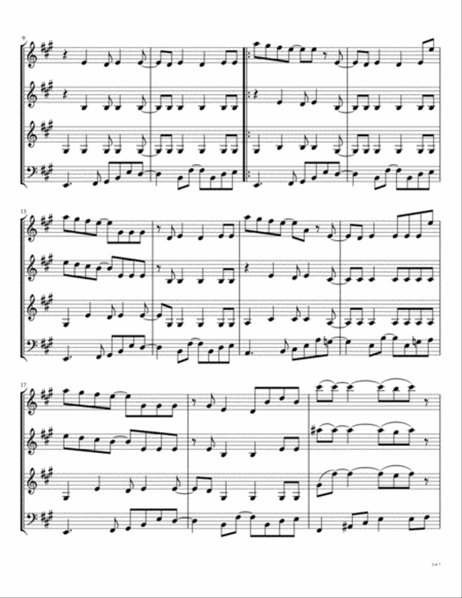Day Tripper Woodwind Quartet scores gallery preview page 3