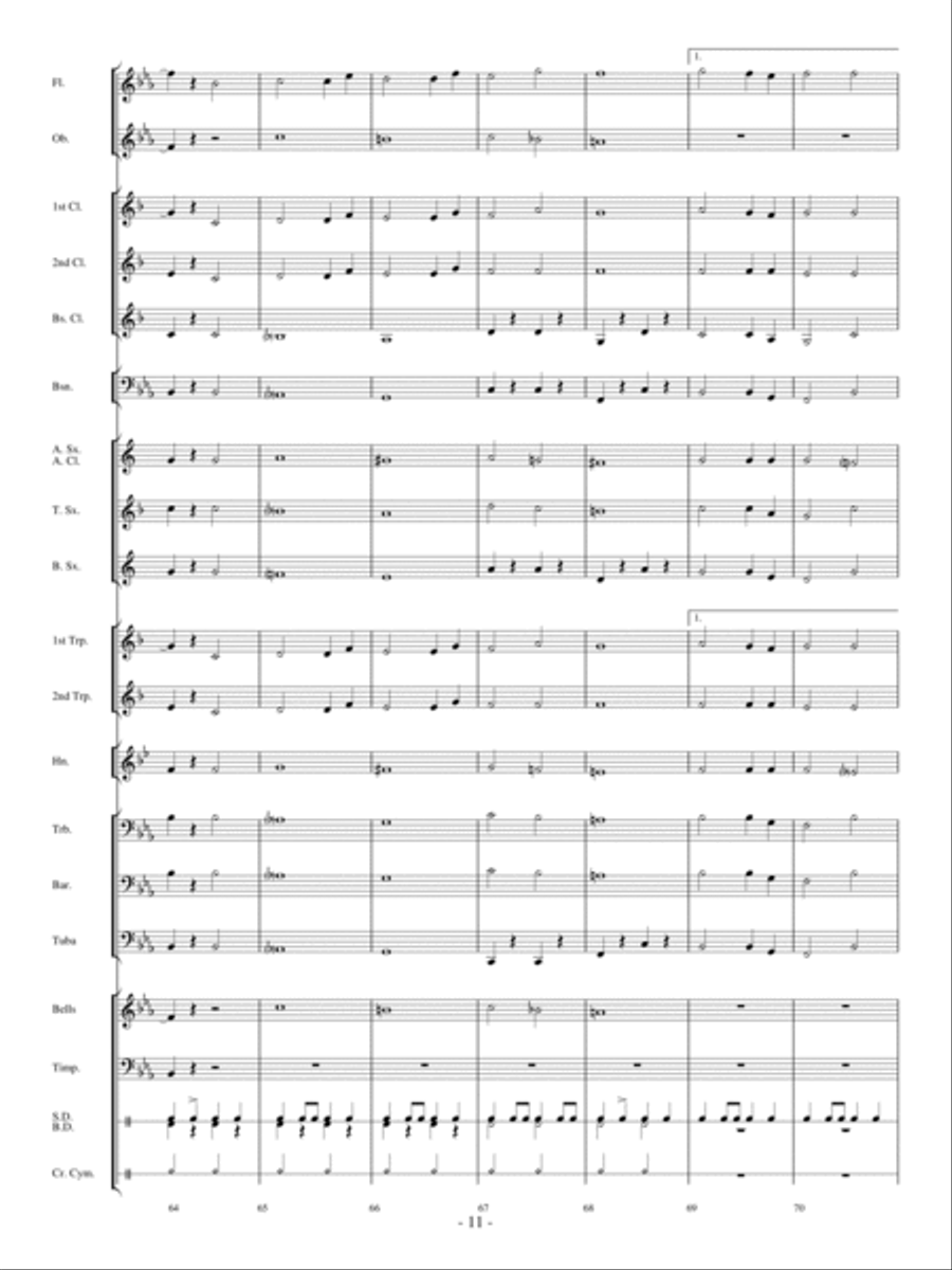 Crosswinds March by James Swearingen Concert Band - Sheet Music page 10