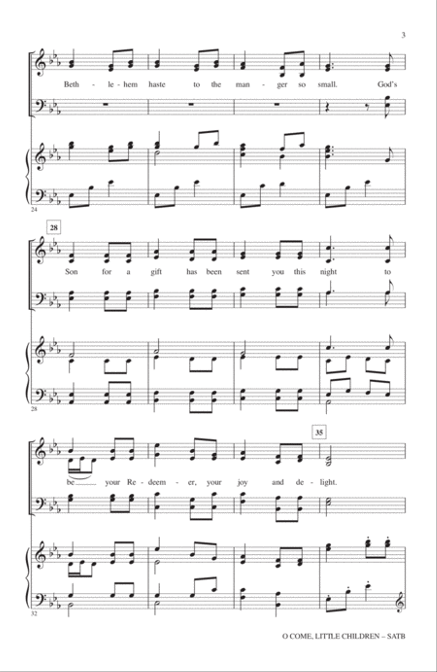 O Come, Little Children O Come, Little Children 4-Part scores gallery preview page 2