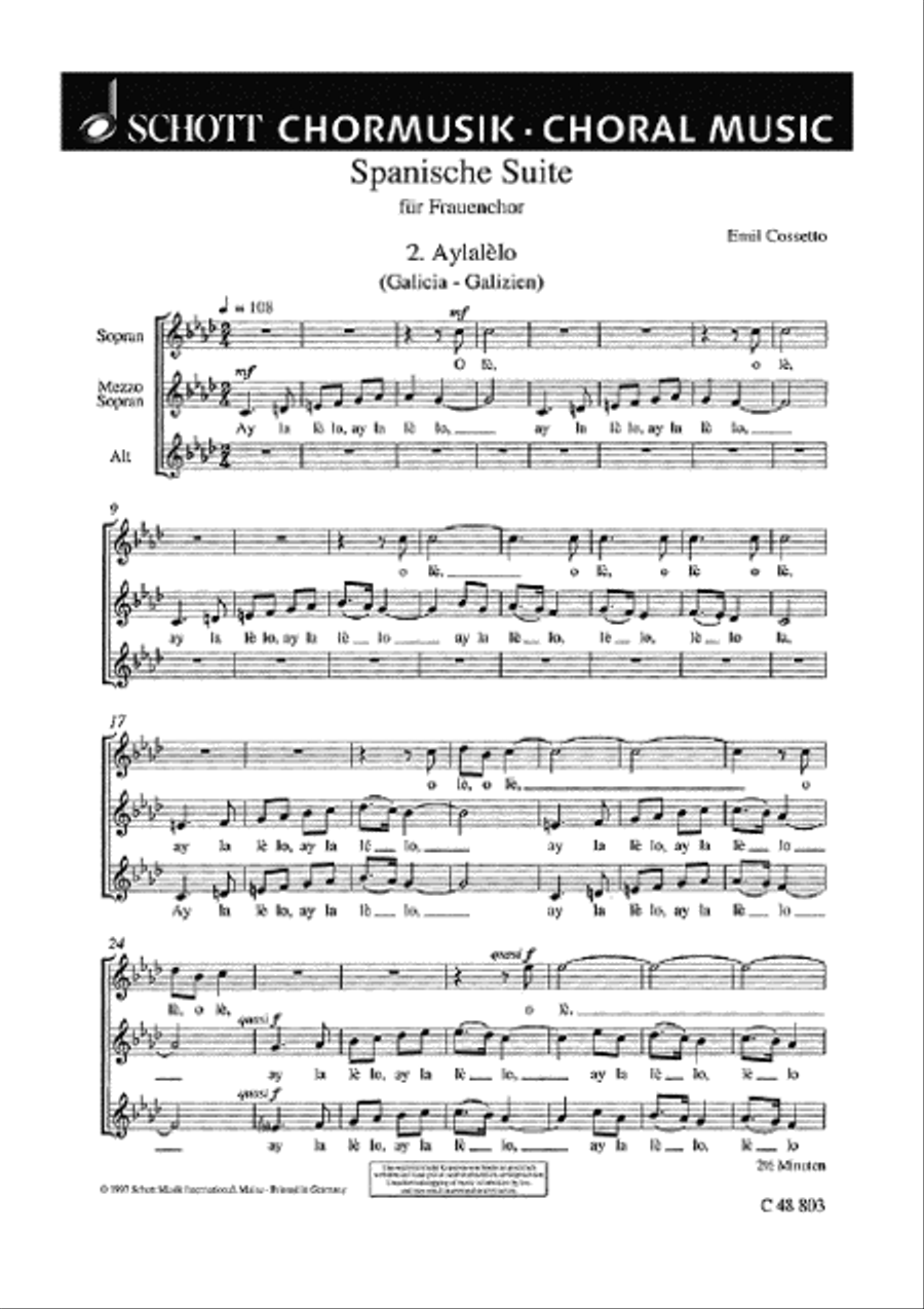 Spanische Suite SSA scores gallery preview page 1