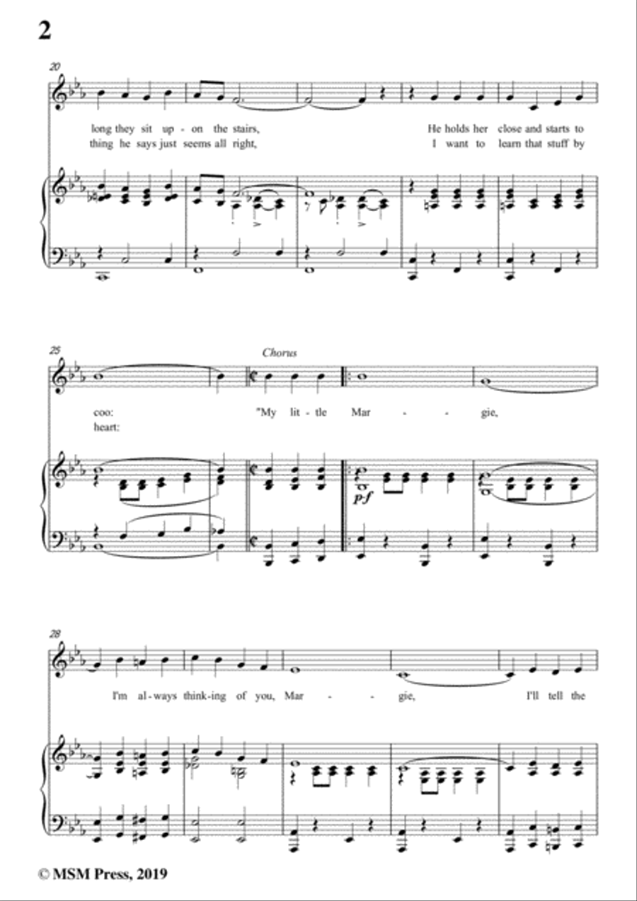 Con Conrad;J. Russel Robinson-Margie,in E flat Major,for Voice&Piano Voice scores gallery preview page 4