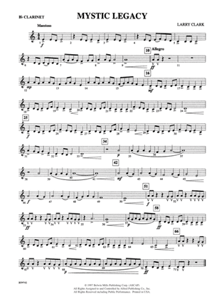 Mystic Legacy: 1st B-flat Clarinet