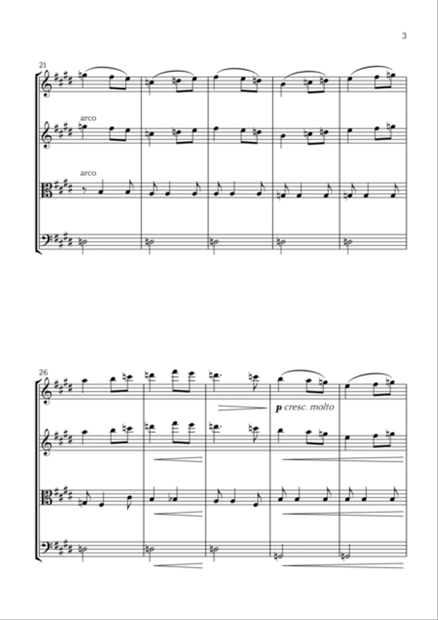 Salut d'Amour (Op. 12) - String Quartet String Quartet scores gallery preview page 3