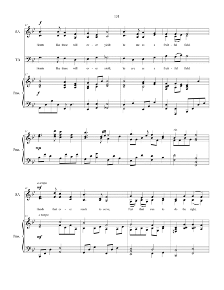 Ye Are As a Fruitflu Field, sacred music for SATB Choir 4-Part scores gallery preview page 3