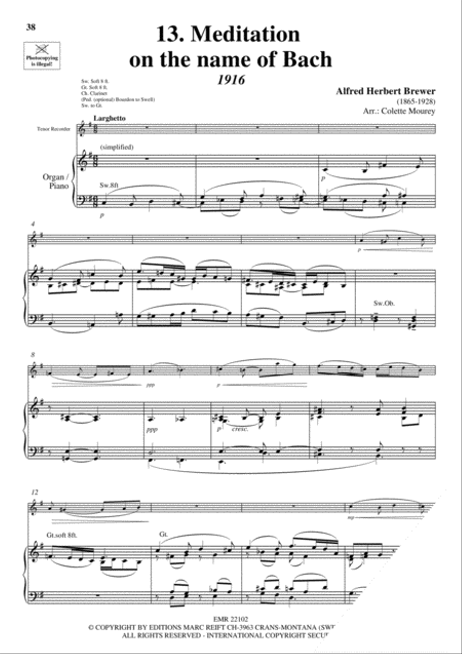 20 Greatest Meditations Tenor Recorder scores gallery preview page 15