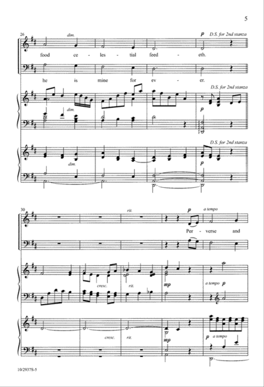 The King of Love My Shepherd Is 4-Part scores gallery preview page 5