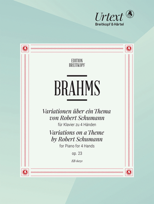 Book cover for Variations on a Theme of Robert Schumann Op. 23