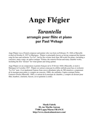 Ange Flégier: Tarantella for flute and piano