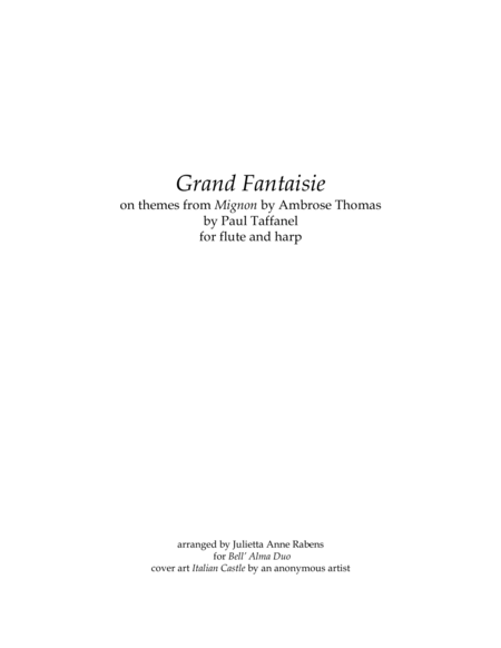 Grand Fantaisie by Paul Taffanel: on themes from "Mignon" by Ambrose Thomas