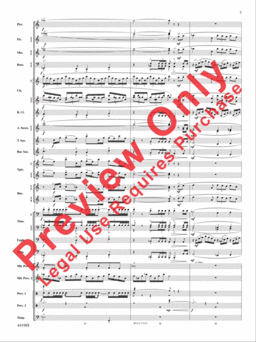 Afterlife Concert Band scores gallery preview page 8