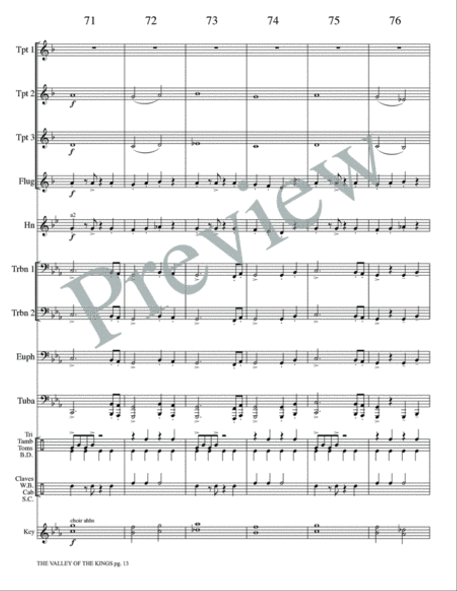 The Valley of the Kings The Valley of the Kings Small Ensemble scores gallery preview page 15