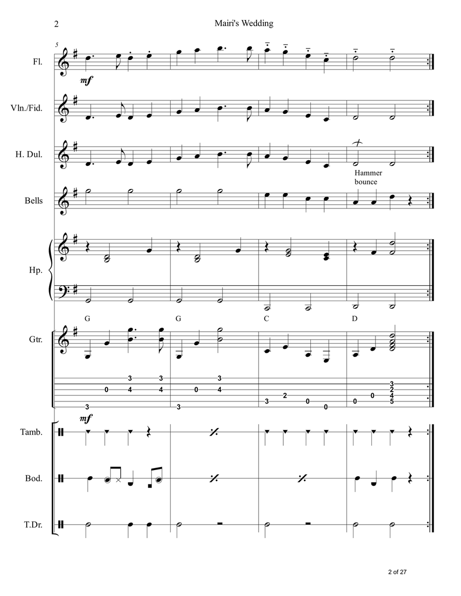 Mairi's Wedding Small Ensemble scores gallery preview page 5