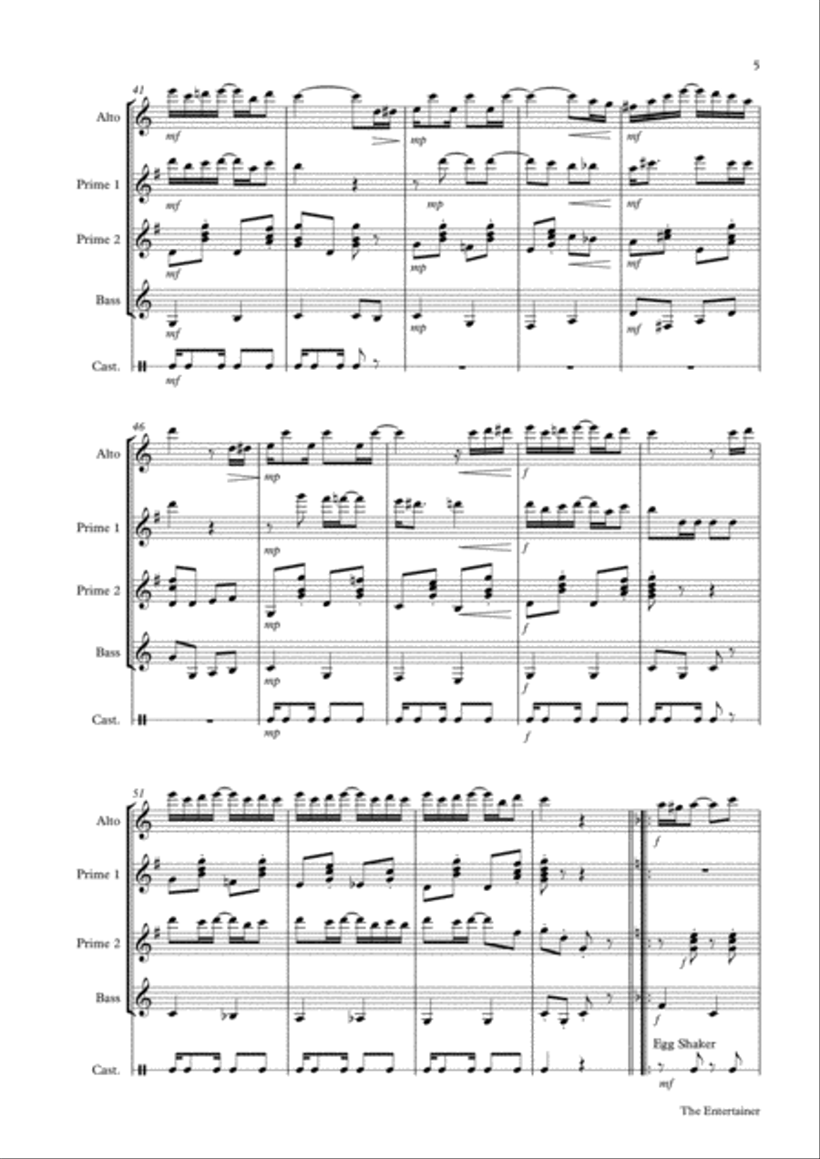 The Entertainer - for Guitar Ensemble Small Ensemble scores gallery preview page 5