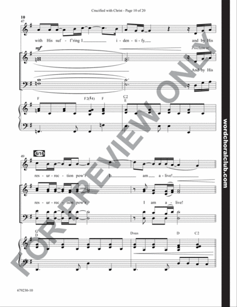 Crucified with Christ - Anthem 4-Part scores gallery preview page 10