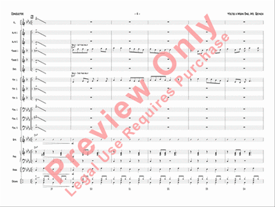 You're a Mean One, Mr. Grinch Jazz Ensemble scores gallery preview page 7