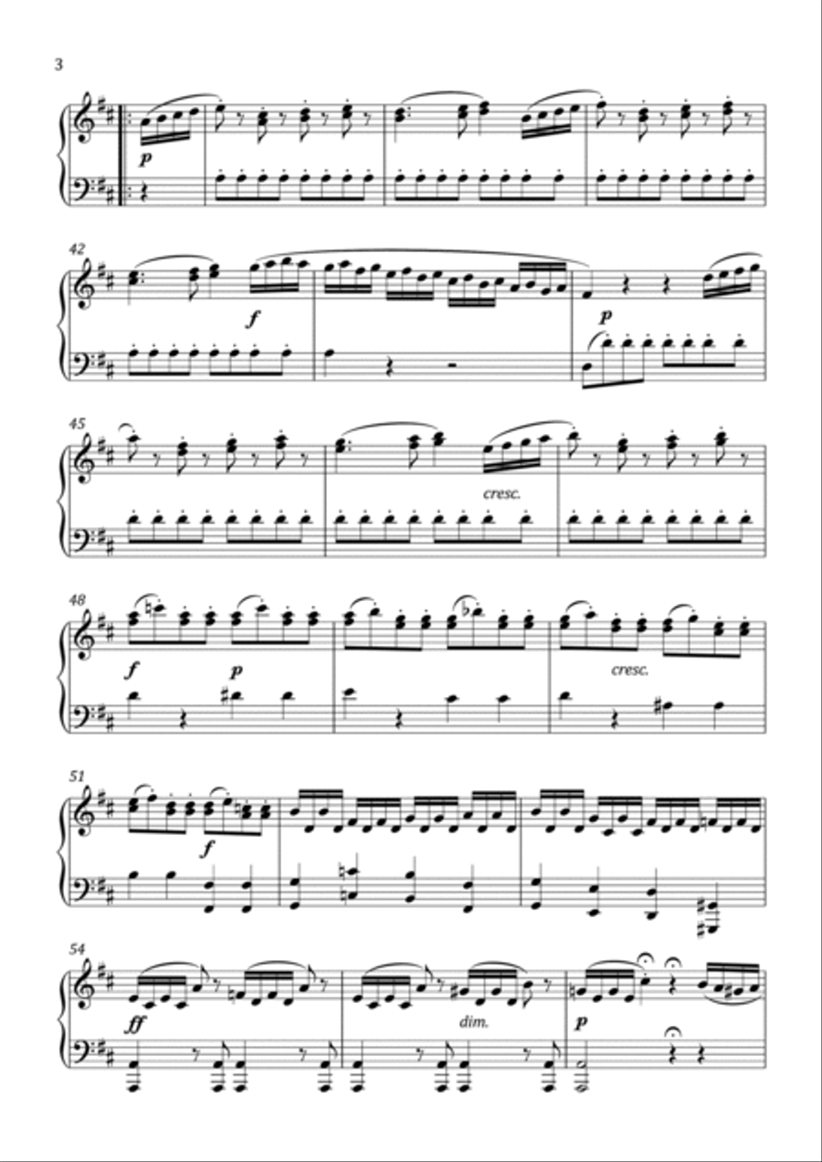 Clementi - Sonatina No.6 in D Major - Intermediate Piano Method scores gallery preview page 4