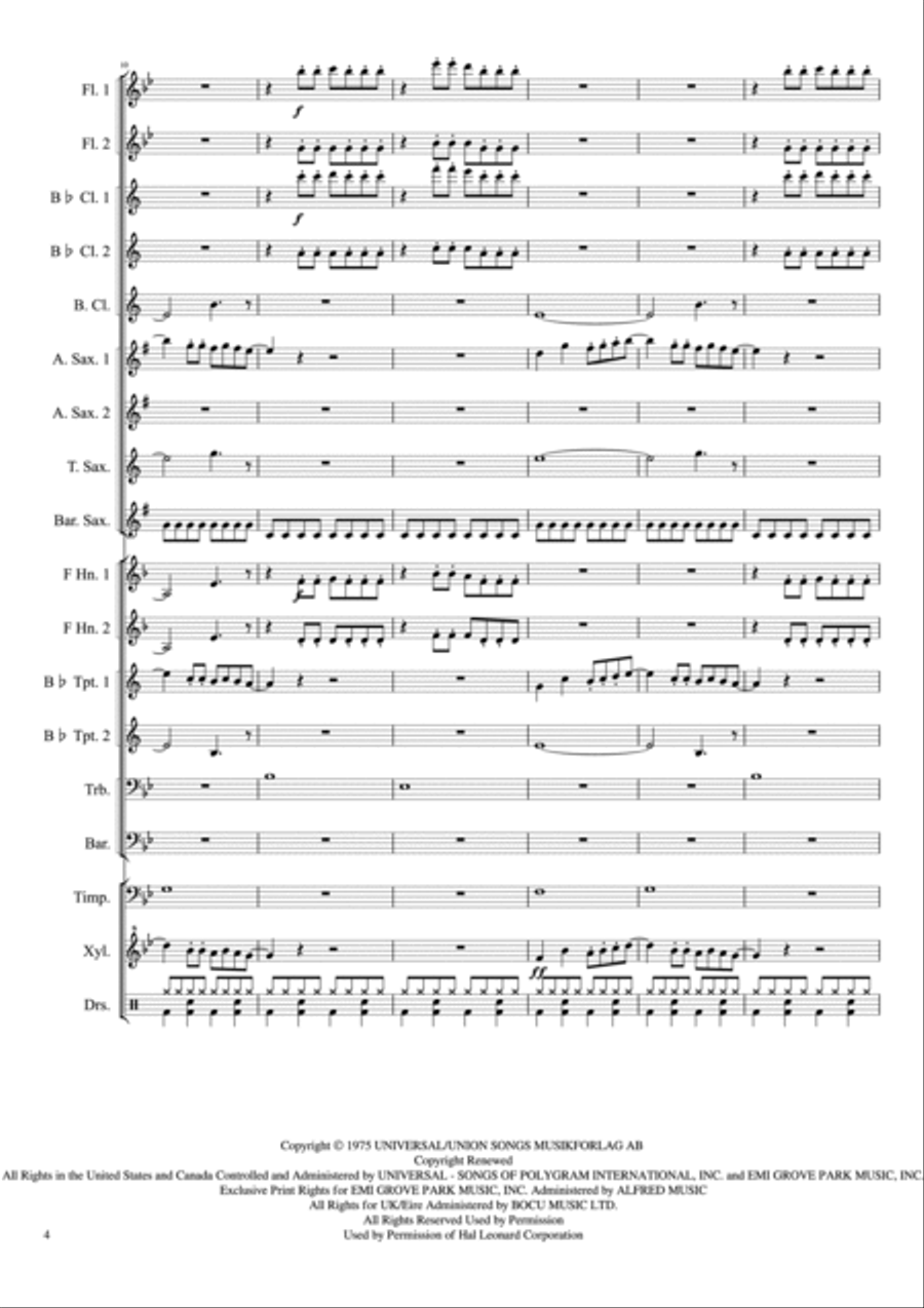Mamma Mia Mamma Mia Large Ensemble scores gallery preview page 4