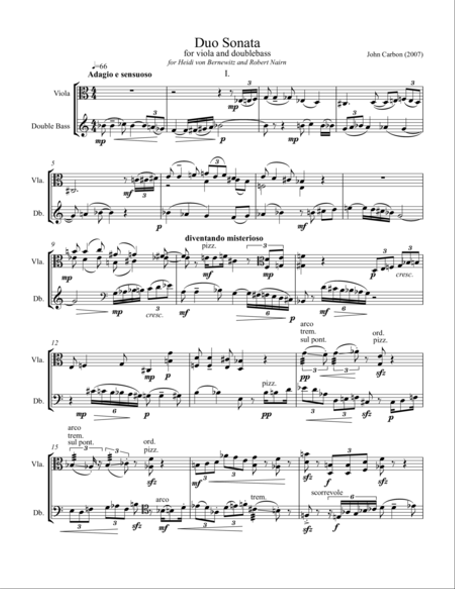 Duo Sonata String Duet scores gallery preview page 1