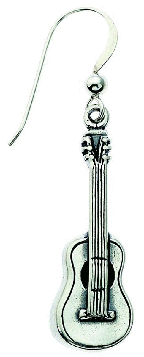Sterling Silver Earring Guitar Hanging