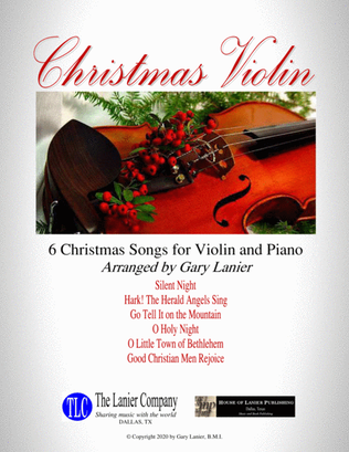 Book cover for CHRISTMAS VIOLIN (6 Christmas songs for Violin & Piano with Score/Parts)