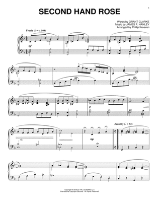 Second Hand Rose [Jazz version] (arr. Phillip Keveren)
