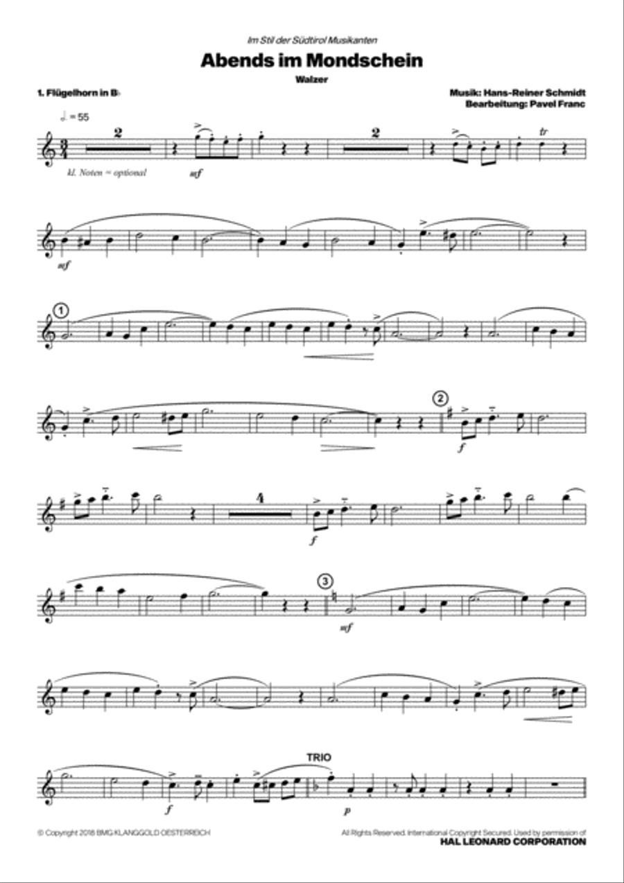 Abends Im Mondschein Small Ensemble scores gallery preview page 6