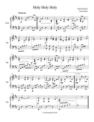 Holy Holy Holy for harp (with optional repeat)