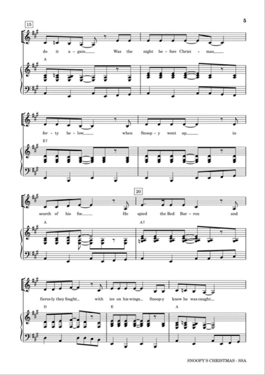 Snoopy's Christmas SSA scores gallery preview page 5
