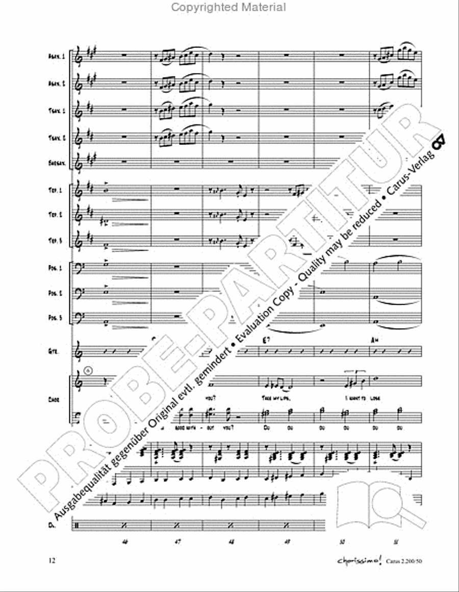 Chorissimo. Instrumentale Begleitarrangements fur Small Bigband, Vol. 3 Big Band scores gallery preview page 10