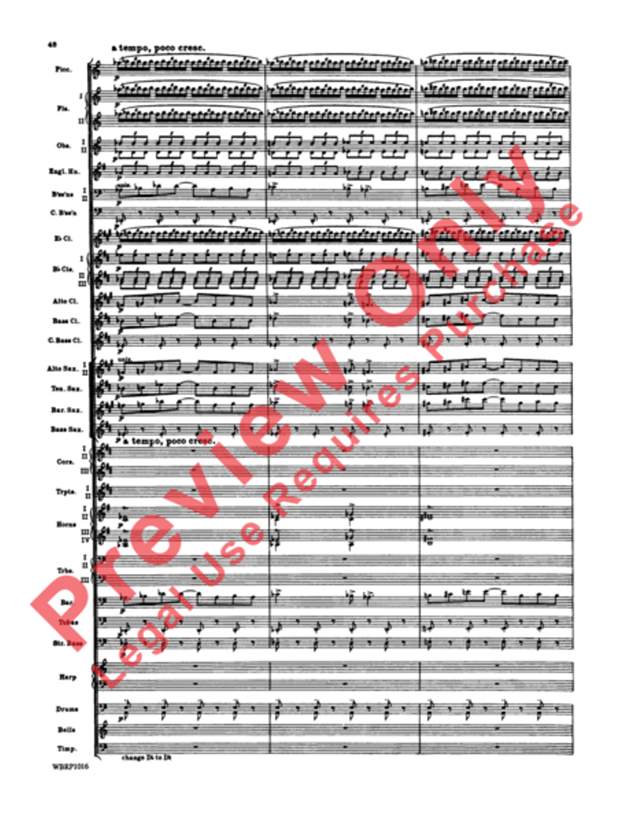 Rhapsody in Blue Concert Band scores gallery preview page 51