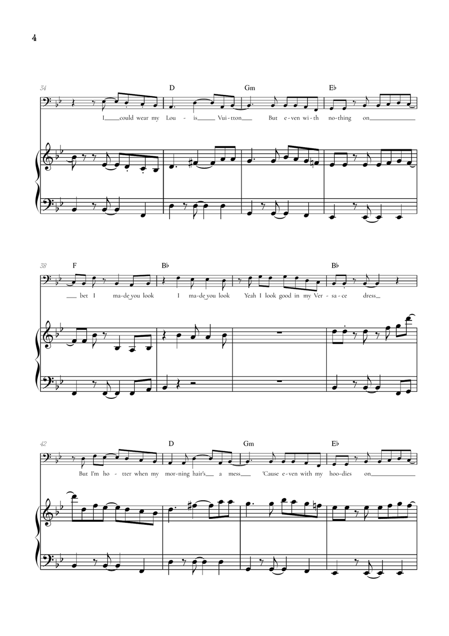 Made You Look Piano scores gallery preview page 5