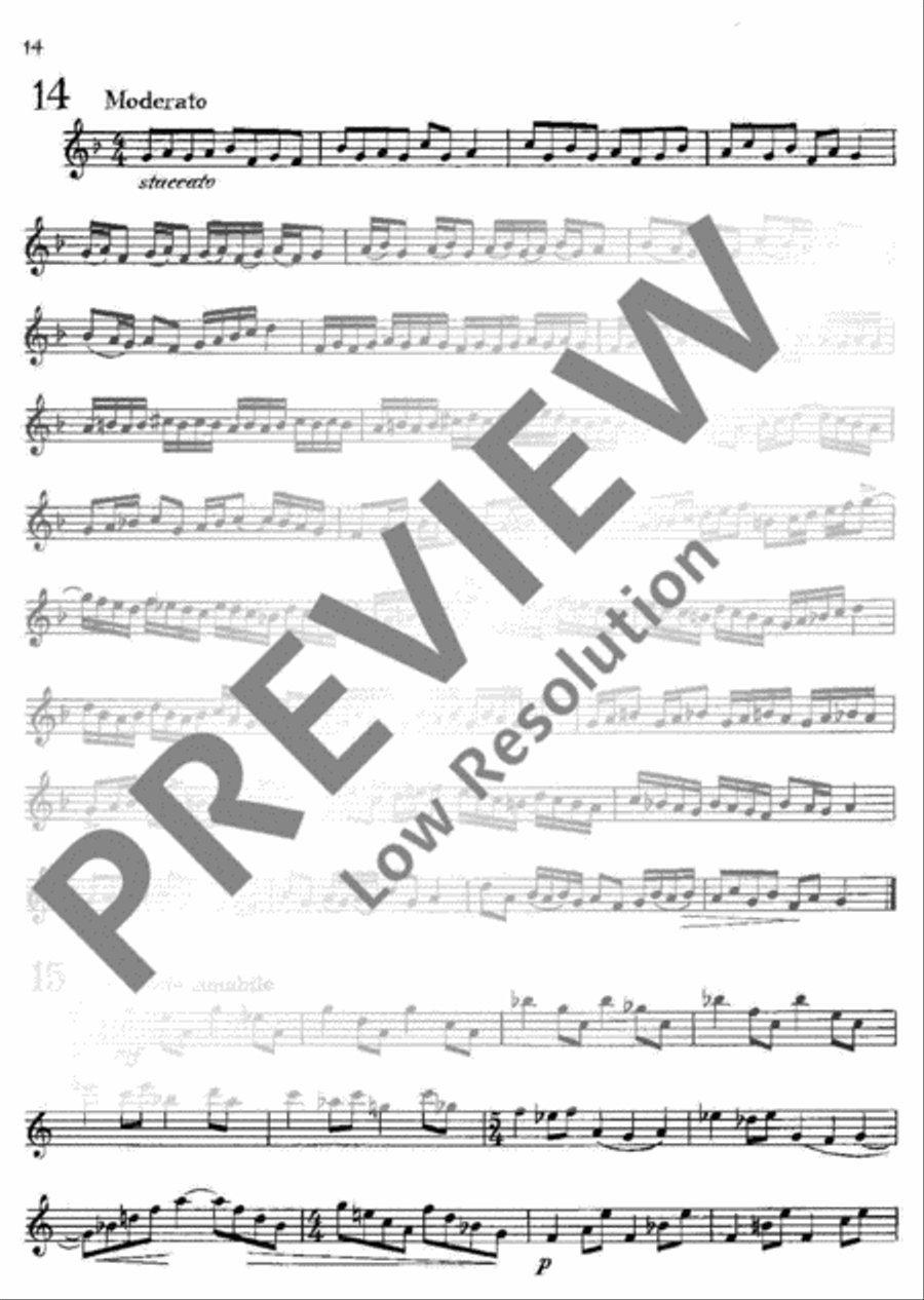 Modern Exercises for Treble Recorder Alto Recorder scores gallery preview page 15