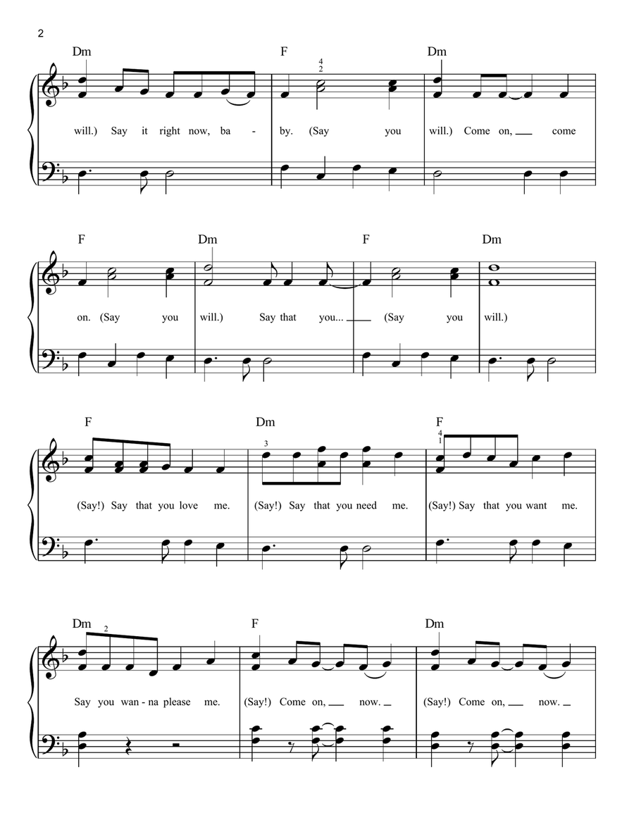 Shout Shout Easy Piano scores gallery preview page 2