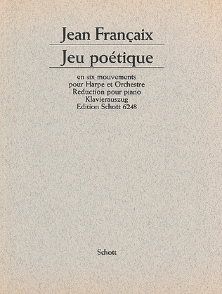 Book cover for Jeu Poetique Harp/orch Piano Red.