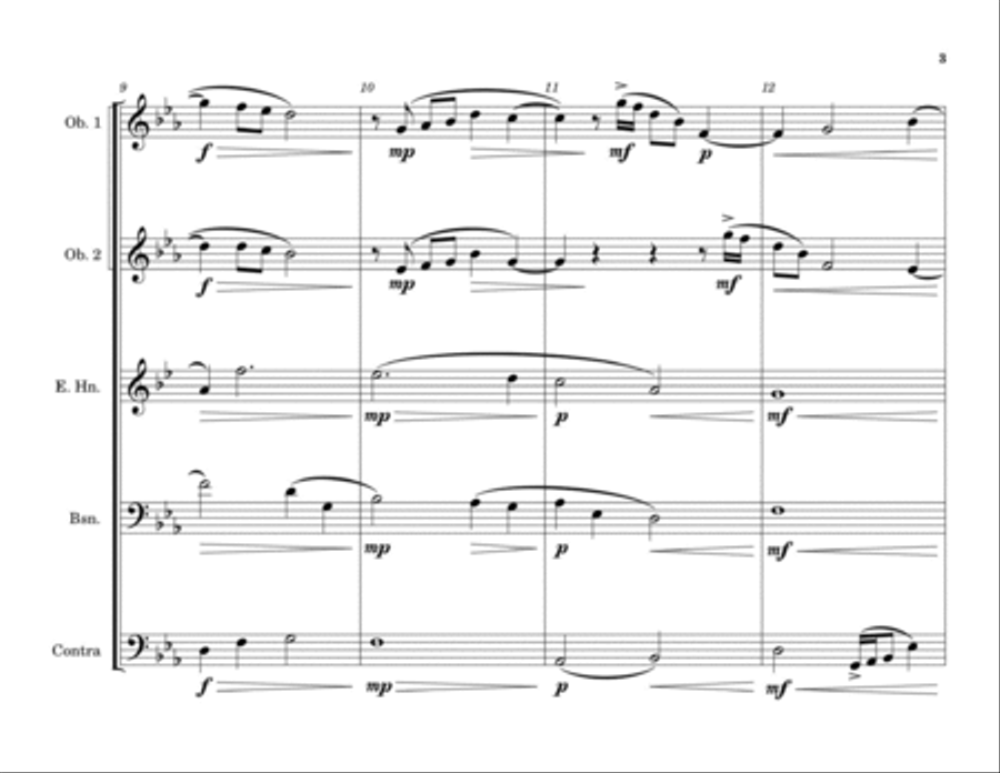 Romance No. 1 For Double Reed Quintet Woodwind Ensemble scores gallery preview page 4