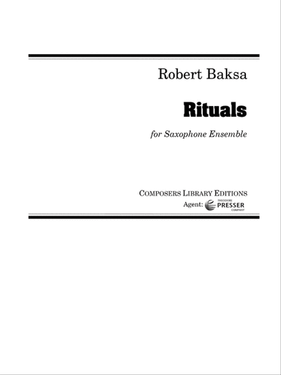 Rituals Chamber Music scores gallery preview page 1