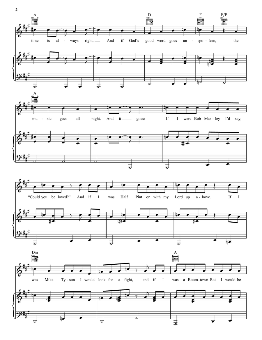 Don't Push Piano, Vocal, Guitar scores gallery preview page 2