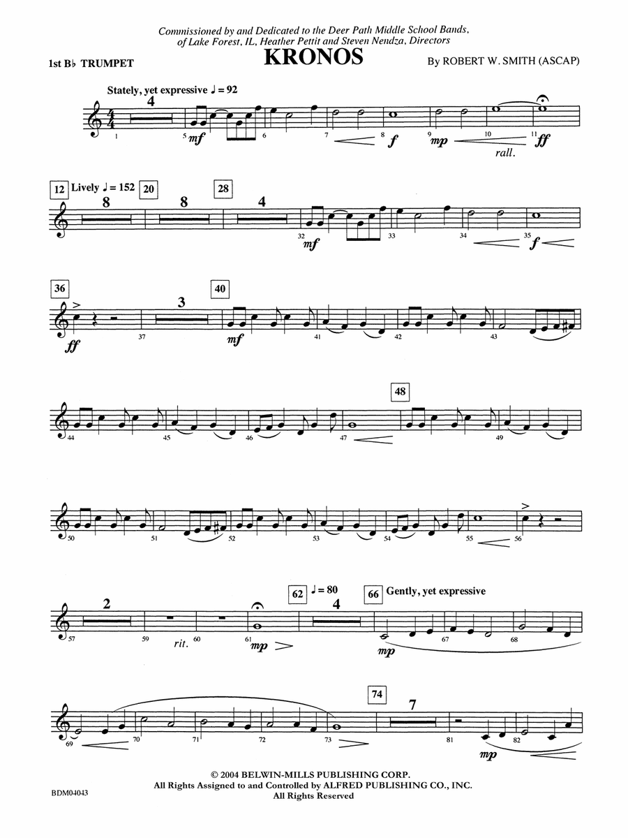 Kronos: 1st B-flat Trumpet
