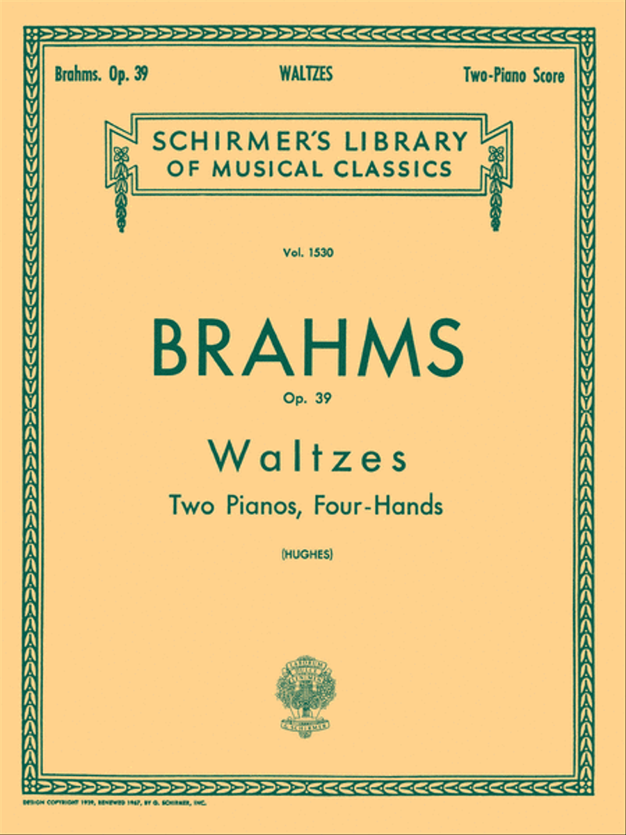 Waltzes, Op. 39 (set) Piano Duet scores gallery preview page 1