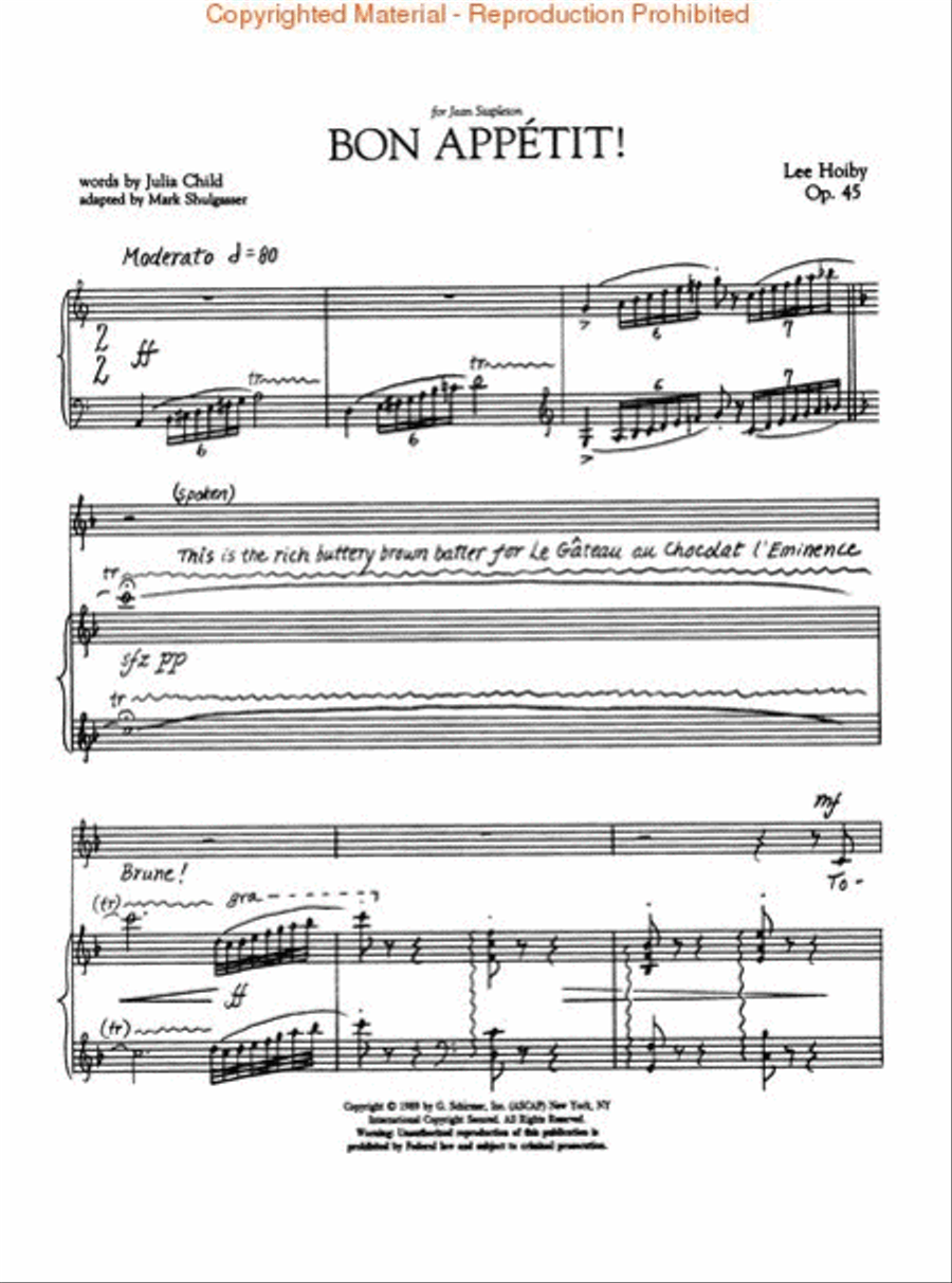 Bon Appétit Mezzo-Soprano Voice scores gallery preview page 2