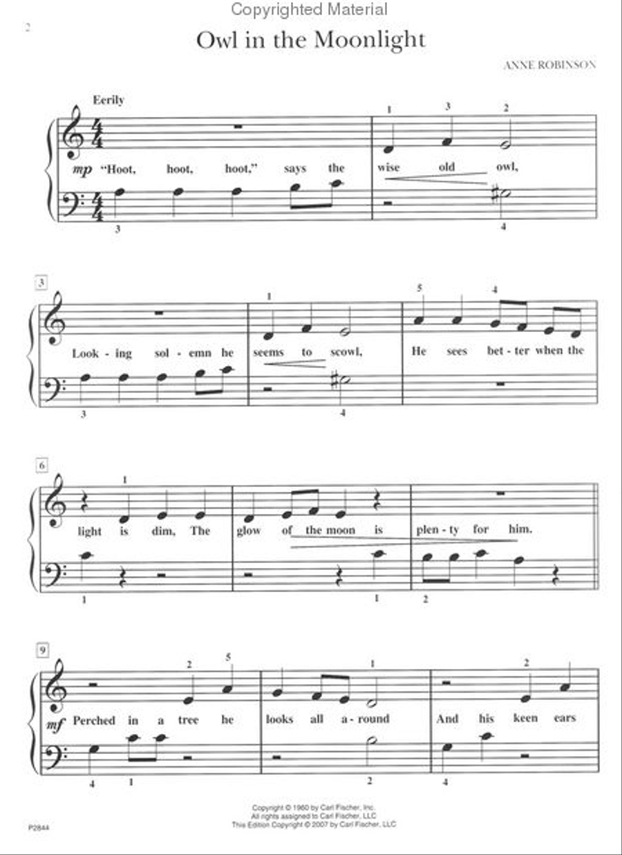 Owl in the Moonlight Piano Solo scores gallery preview page 2