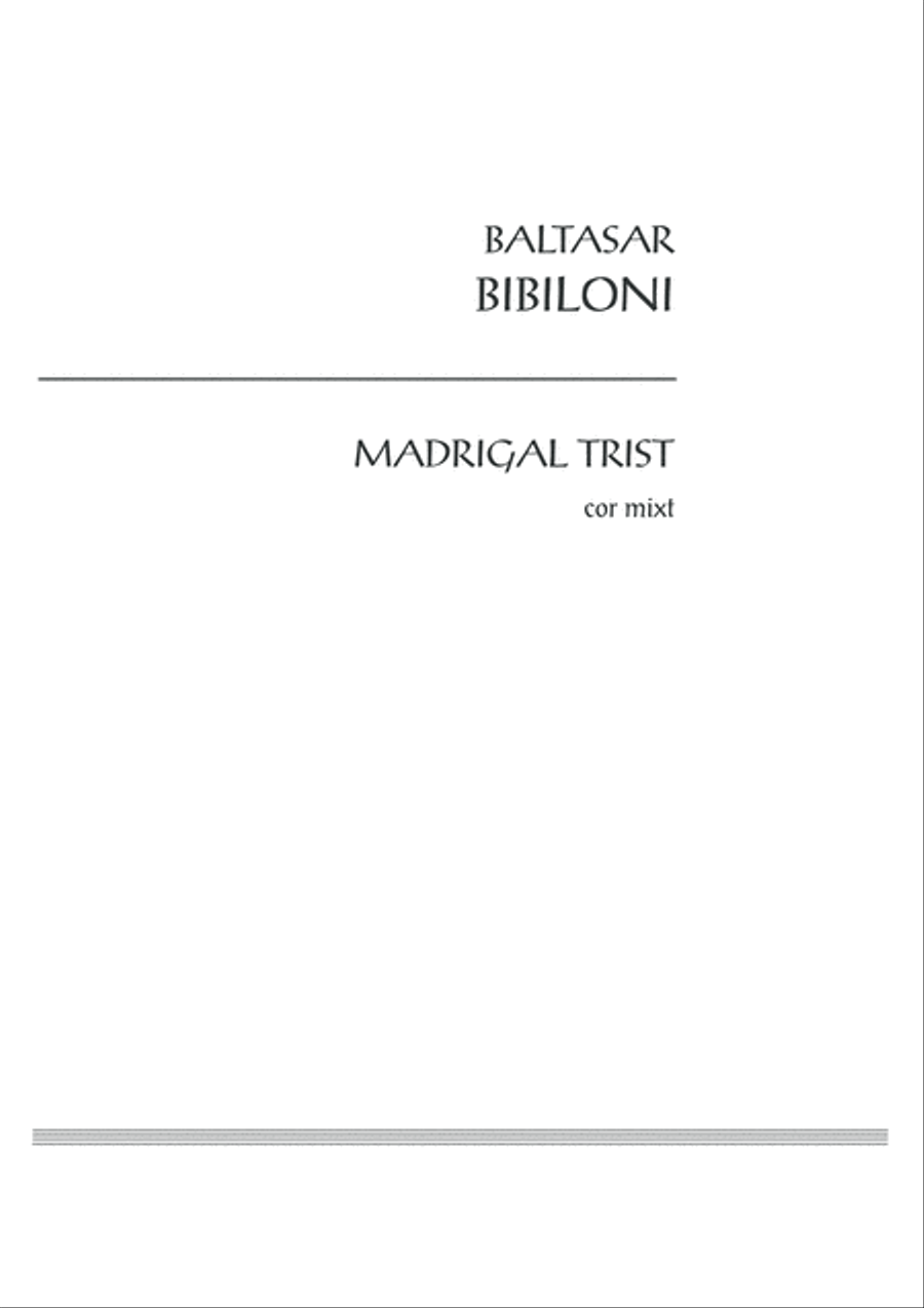 Madrigal trist 4-Part scores gallery preview page 3