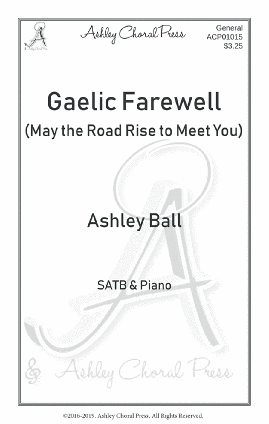 Gaelic Farewell, May the road rise to meet you 4-Part scores gallery preview page 1