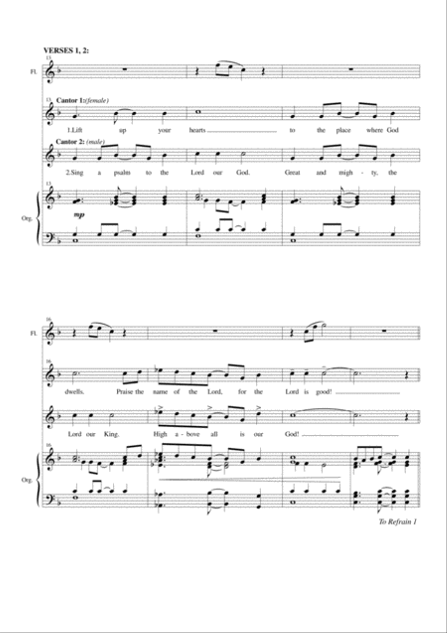 Come and Bless the Lord Unison Choir scores gallery preview page 3