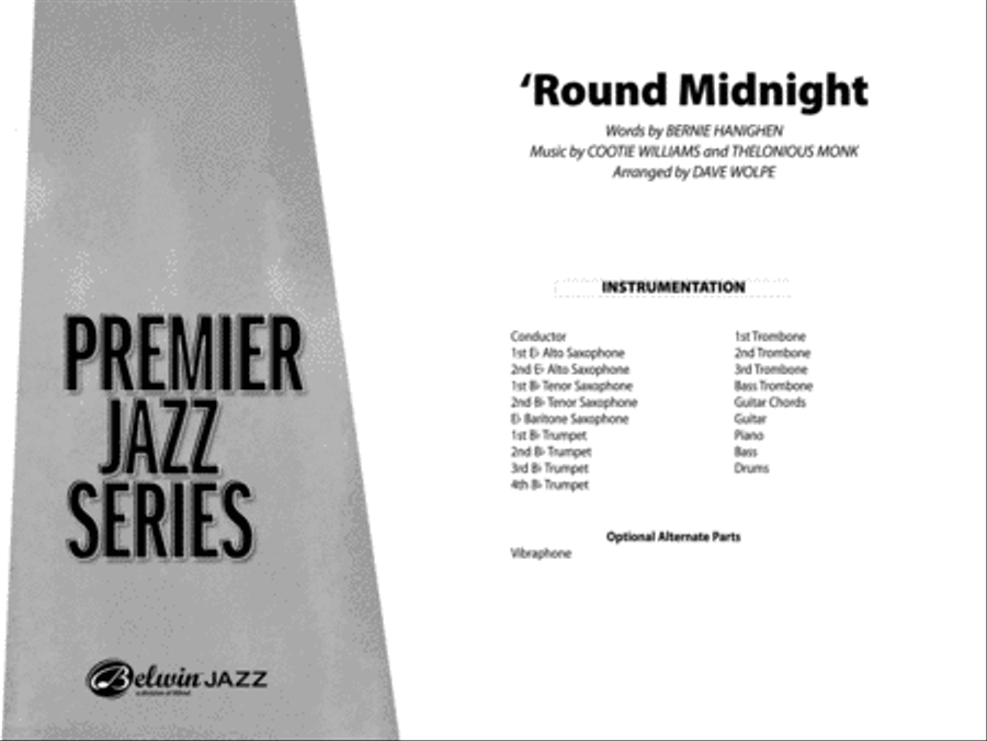 'Round Midnight: Score Jazz Ensemble scores gallery preview page 1