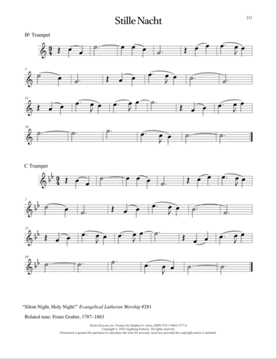 Hymn Descants for Trumpet C Trumpet scores gallery preview page 232