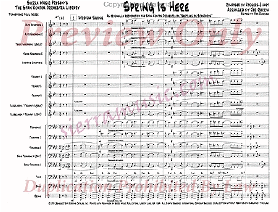 Spring Is Here Jazz Ensemble scores gallery preview page 2