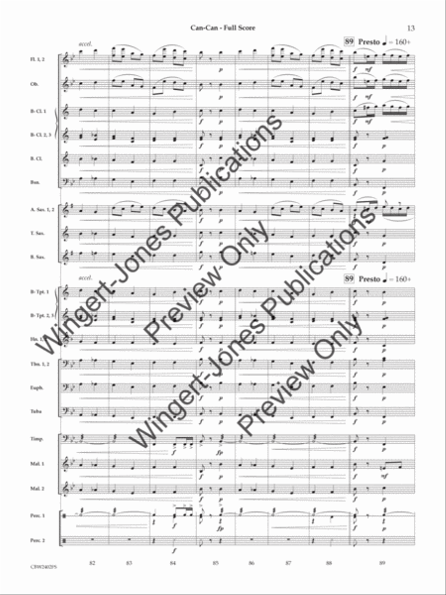 Can-Can (Score) Concert Band scores gallery preview page 14