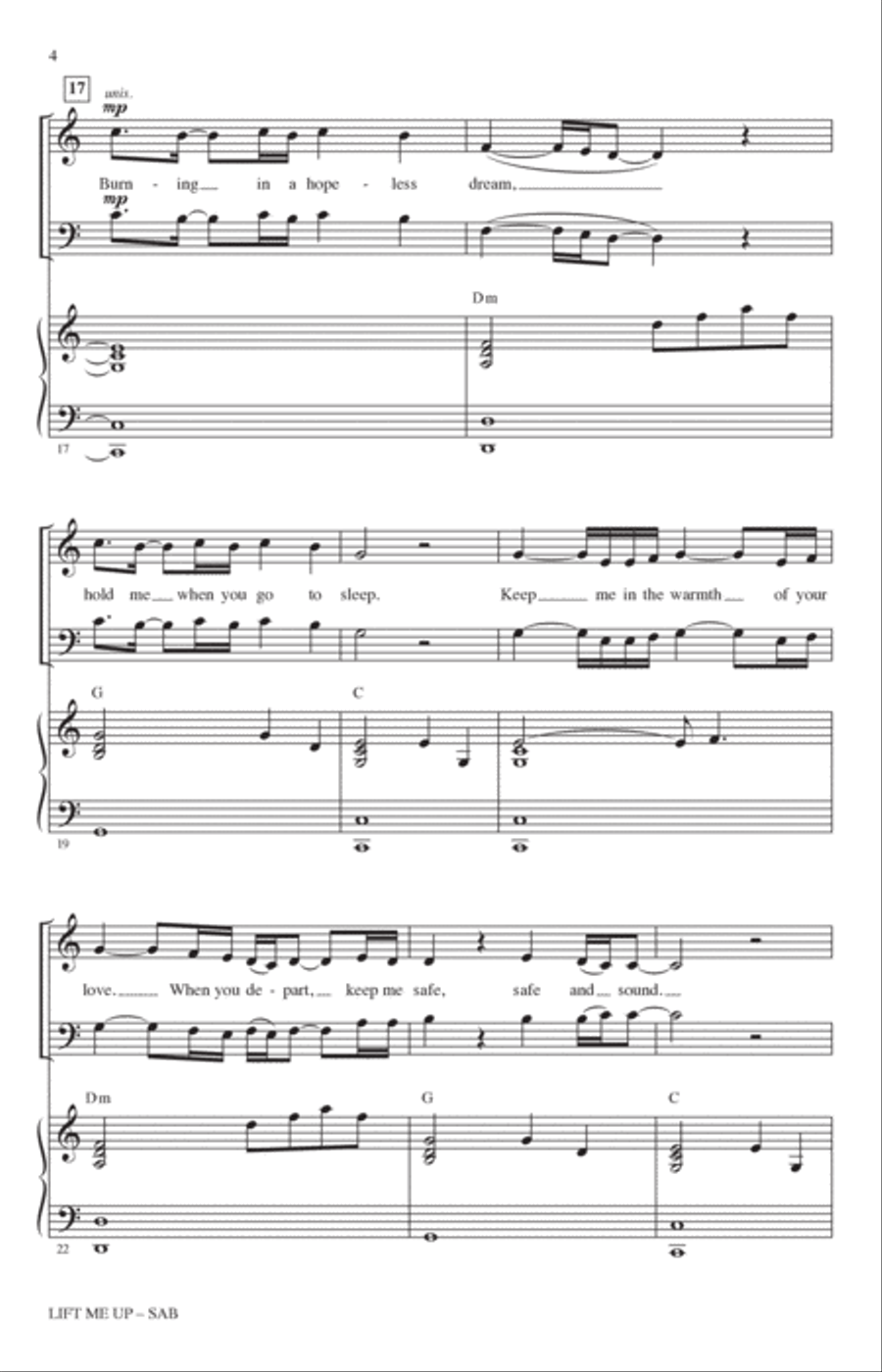 Lift Me Up (from Black Panther: Wakanda Forever) (arr. Mac Huff) 3-Part scores gallery preview page 3