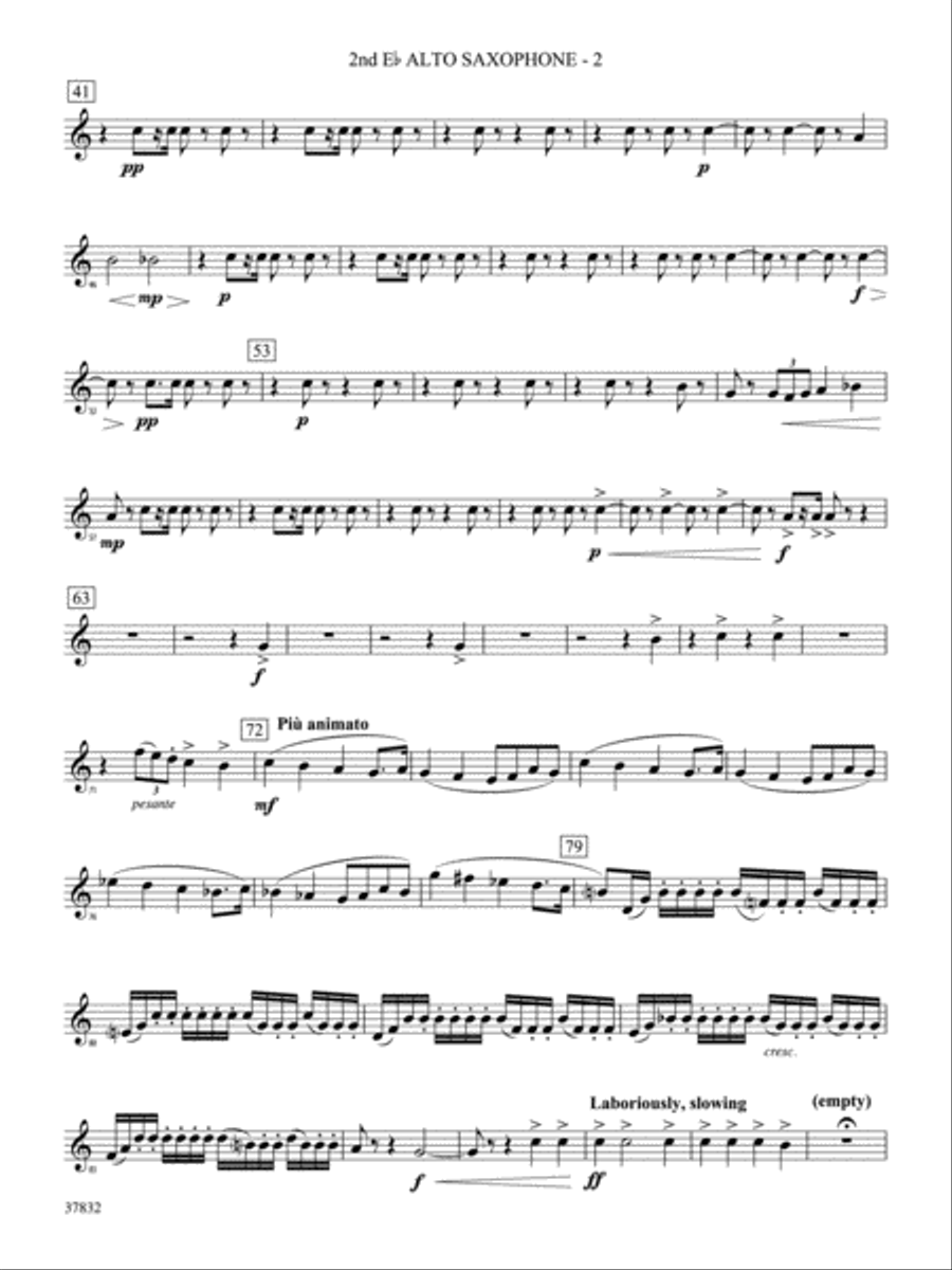 Triumphal March (from Aida): 2nd E-flat Alto Saxophone Concert Band scores gallery preview page 2